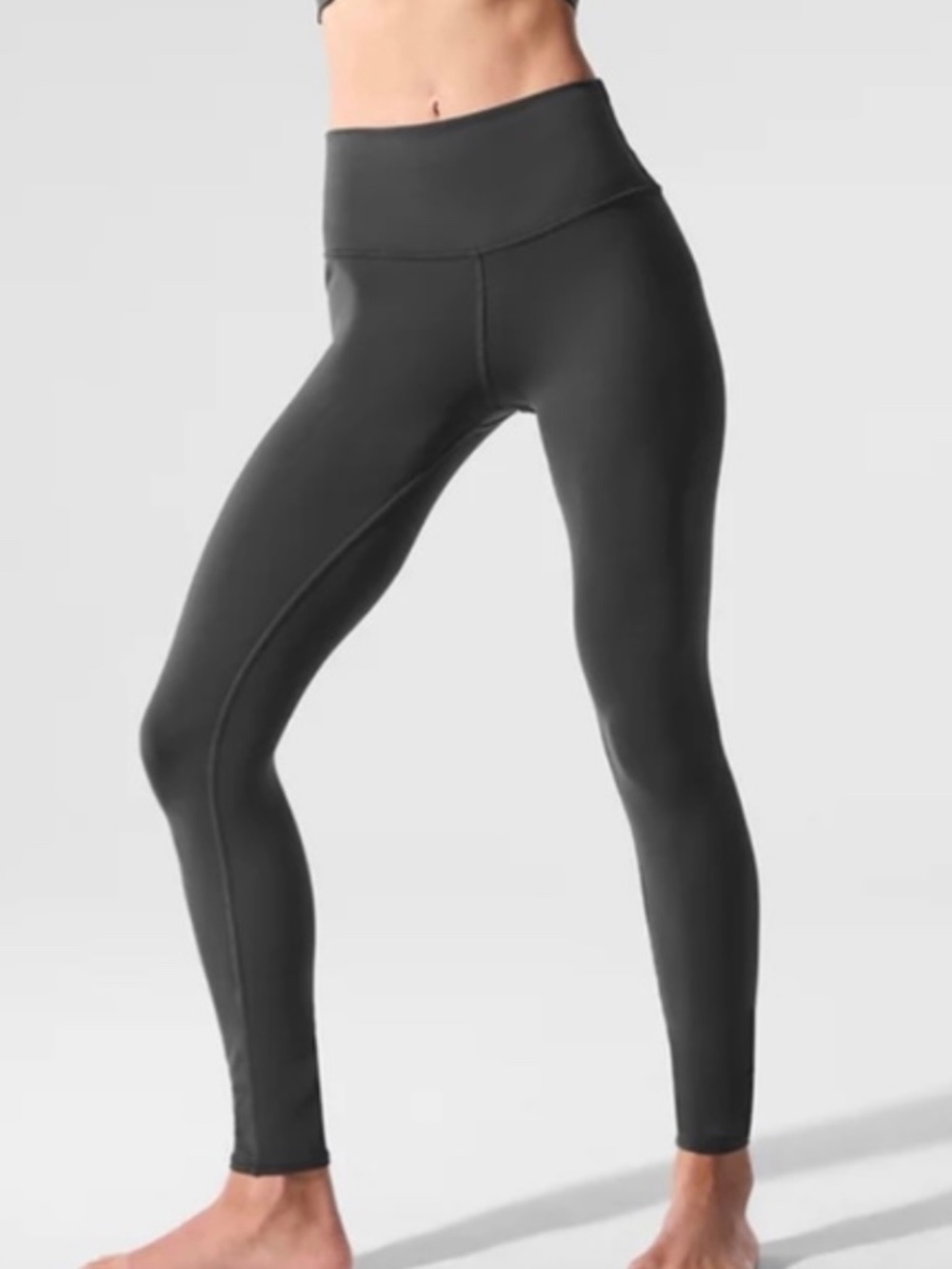 Alo Airbrush Leggings Small Anthracite High Waist Sculpting Yoga Pilates - Picture 2 of 8